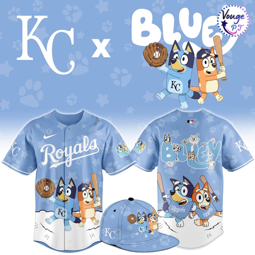 Kansas City Royals x Bluey Night Game Limited Baseball Jersey 