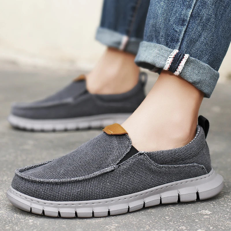 Summer Men’s Casual Canvas Shoes – Classic Comfortable Large-Size Sneakers, Breathable Ultralight Footwear