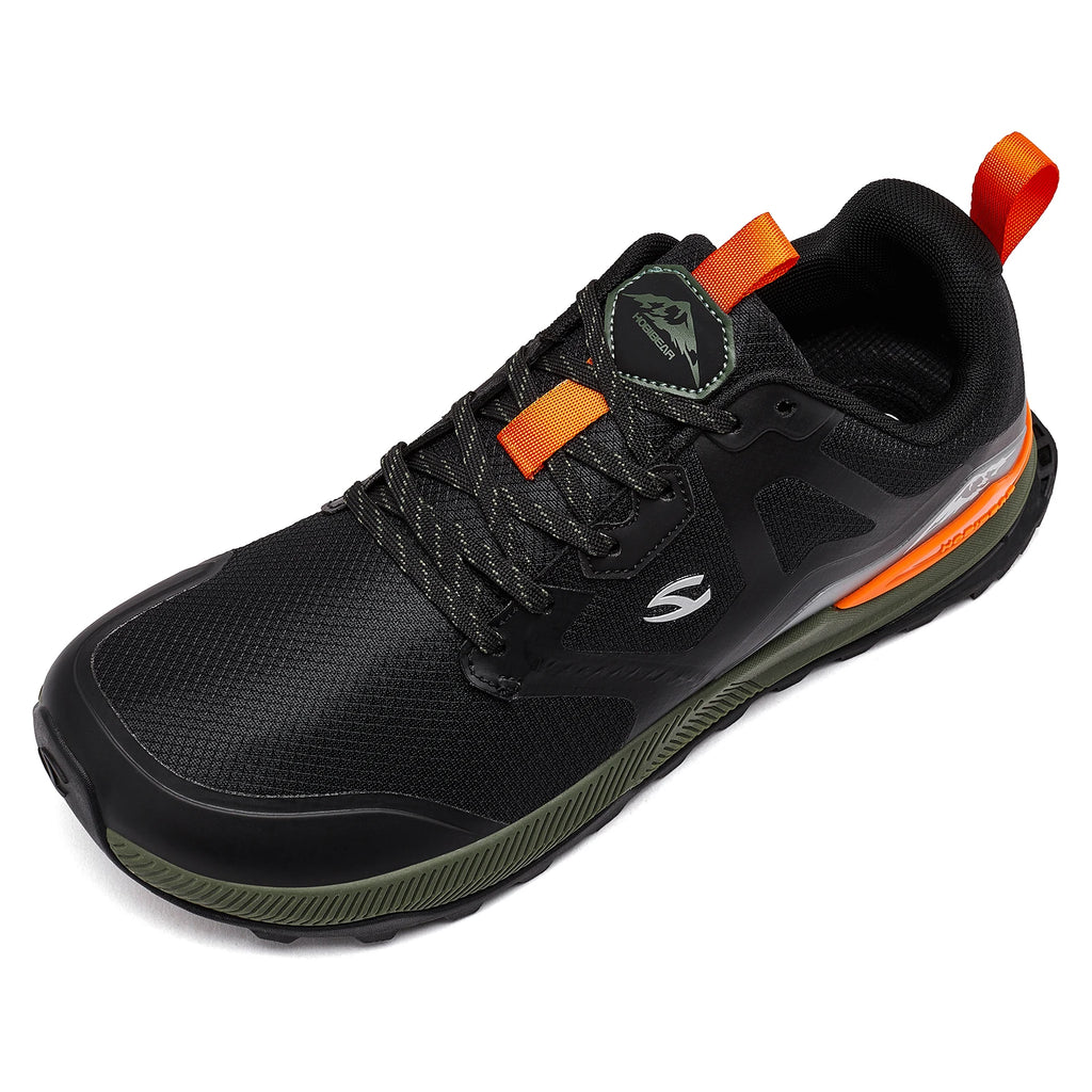 HOBIBEAR Unisex Hiking Shoes – Outdoor Trail Running Sneakers, Non-Slip Artificial Leather Lace-Up Walking Footwear for Men & Women