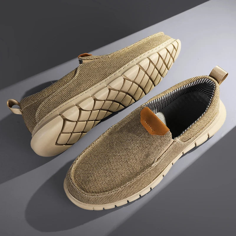 Summer Men’s Casual Canvas Shoes – Classic Comfortable Large-Size Sneakers, Breathable Ultralight Footwear